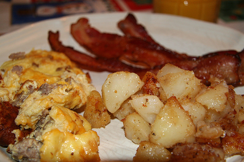 Cheesy Potato Egg Casserole - Potato Breakfast Casserole